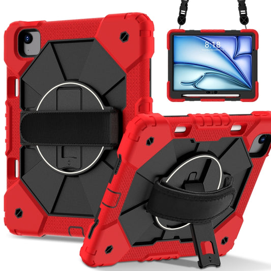 For iPad Air 11 2025 / 2024 Contrast Color Robot Silicone Hybrid PC Tablet Case(Red Black) - iPad Air 11 2025 / 2024 Cases by buy2fix | Online Shopping UK | buy2fix
