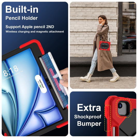 For iPad Air 11 2025 / 2024 Contrast Color Robot Silicone Hybrid PC Tablet Case(Red Black) - iPad Air 11 2025 / 2024 Cases by buy2fix | Online Shopping UK | buy2fix