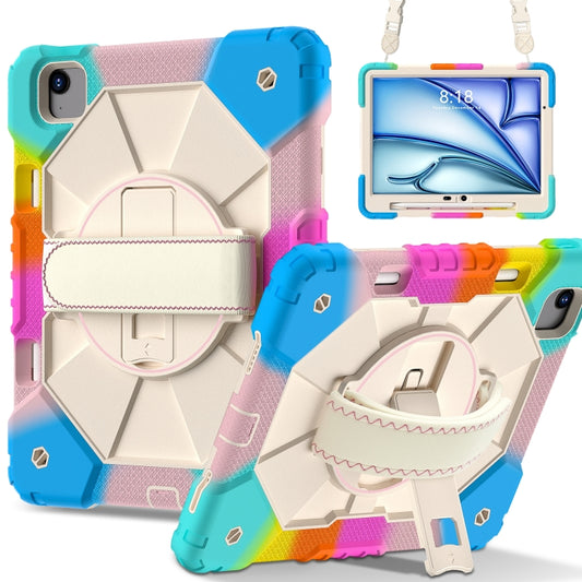 For iPad Air 11 2025 / 2024 Contrast Color Robot Silicone Hybrid PC Tablet Case(Colorful Blue) - iPad Air 11 2025 / 2024 Cases by buy2fix | Online Shopping UK | buy2fix