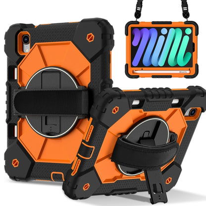 For iPad mini 2024 / mini 6 Contrast Color Robot Silicone Hybrid PC Tablet Case(Black Orange) - iPad mini 2024 Cases by buy2fix | Online Shopping UK | buy2fix