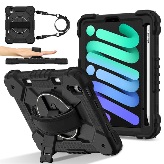 For iPad mini 2024 / mini 6 Contrast Color Robot Silicone Hybrid PC Tablet Case(Black) - iPad mini 2024 Cases by buy2fix | Online Shopping UK | buy2fix