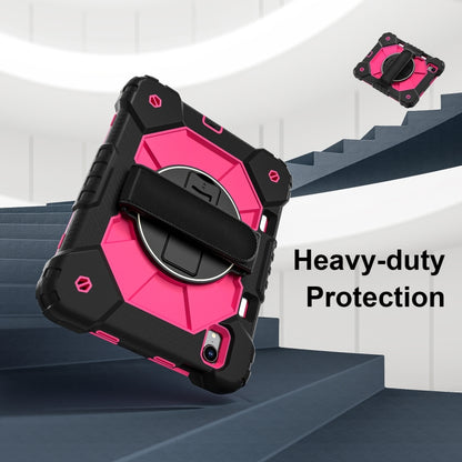 For iPad mini 2024 / mini 6 Contrast Color Robot Silicone Hybrid PC Tablet Case(Black Rose Red) - iPad mini 2024 Cases by buy2fix | Online Shopping UK | buy2fix