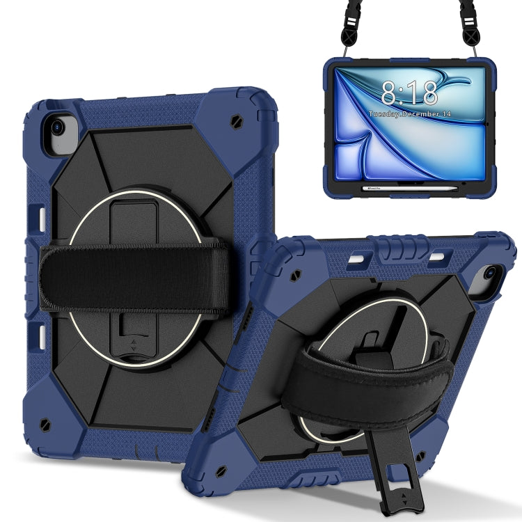 For iPad Air 13 2025 / 2024 Contrast Color Robot Silicone Hybrid PC Tablet Case(Navy Black) - iPad Air 13 2025 / 2024 Cases by buy2fix | Online Shopping UK | buy2fix