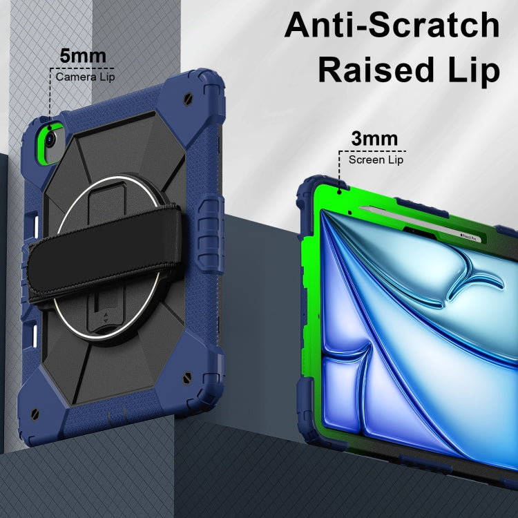 For iPad Air 13 2025 / 2024 Contrast Color Robot Silicone Hybrid PC Tablet Case(Navy Black) - iPad Air 13 2025 / 2024 Cases by buy2fix | Online Shopping UK | buy2fix