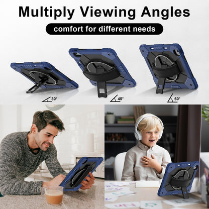 For iPad Air 13 2025 / 2024 Contrast Color Robot Silicone Hybrid PC Tablet Case(Navy Black) - iPad Air 13 2025 / 2024 Cases by buy2fix | Online Shopping UK | buy2fix