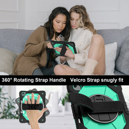 For iPad Air 13 2025 / 2024 Contrast Color Robot Silicone Hybrid PC Tablet Case(Black Mint Green) - iPad Air 13 2025 / 2024 Cases by buy2fix | Online Shopping UK | buy2fix