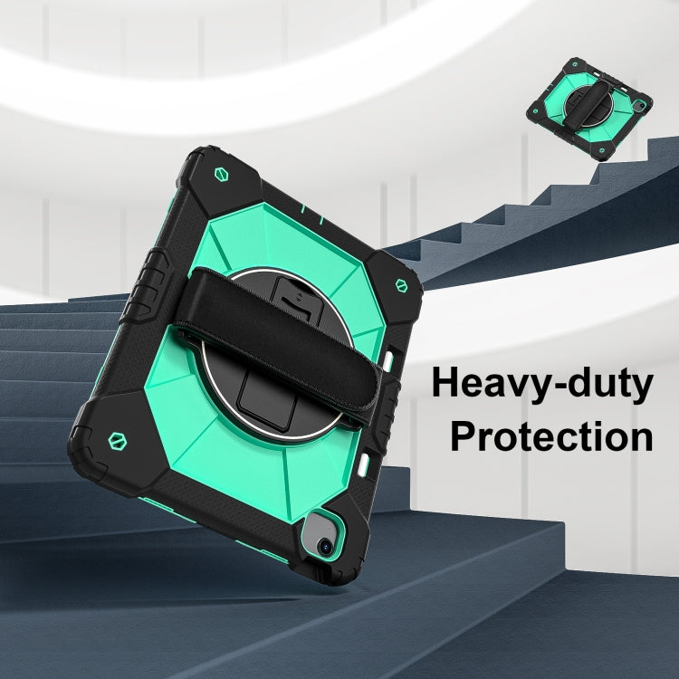 For iPad Air 13 2025 / 2024 Contrast Color Robot Silicone Hybrid PC Tablet Case(Black Mint Green) - iPad Air 13 2025 / 2024 Cases by buy2fix | Online Shopping UK | buy2fix