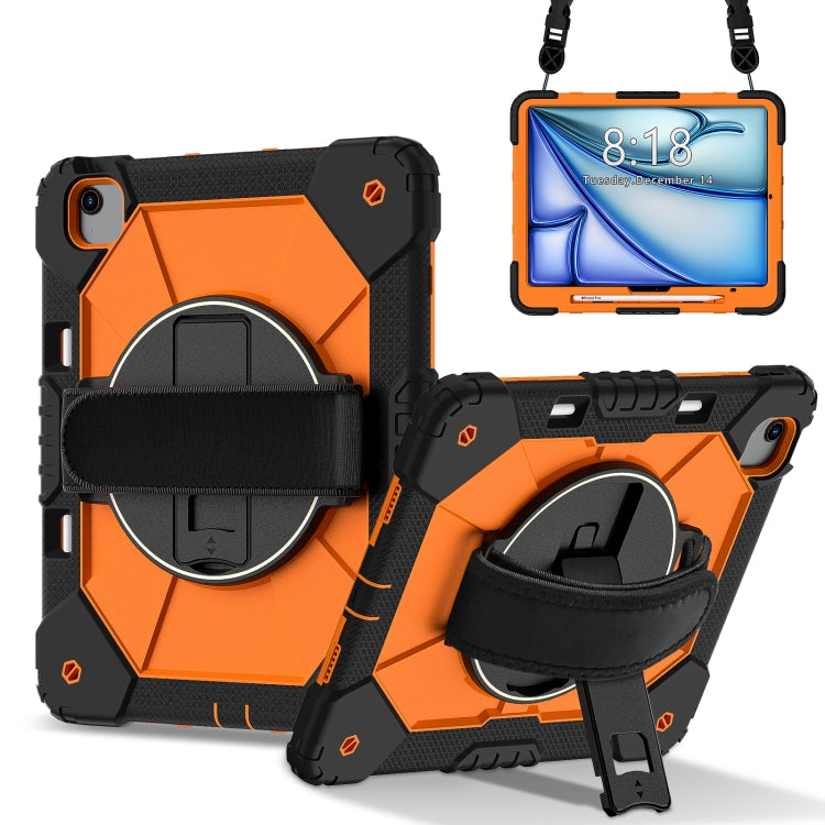 For iPad Air 13 2025 / 2024 Contrast Color Robot Silicone Hybrid PC Tablet Case(Black Orange) - iPad Air 13 2025 / 2024 Cases by buy2fix | Online Shopping UK | buy2fix