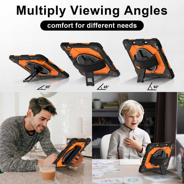 For iPad Air 13 2025 / 2024 Contrast Color Robot Silicone Hybrid PC Tablet Case(Black Orange) - iPad Air 13 2025 / 2024 Cases by buy2fix | Online Shopping UK | buy2fix