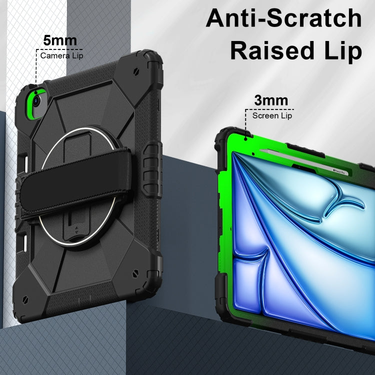 For iPad Air 13 2025 / 2024 Contrast Color Robot Silicone Hybrid PC Tablet Case(Black) - iPad Air 13 2025 / 2024 Cases by buy2fix | Online Shopping UK | buy2fix
