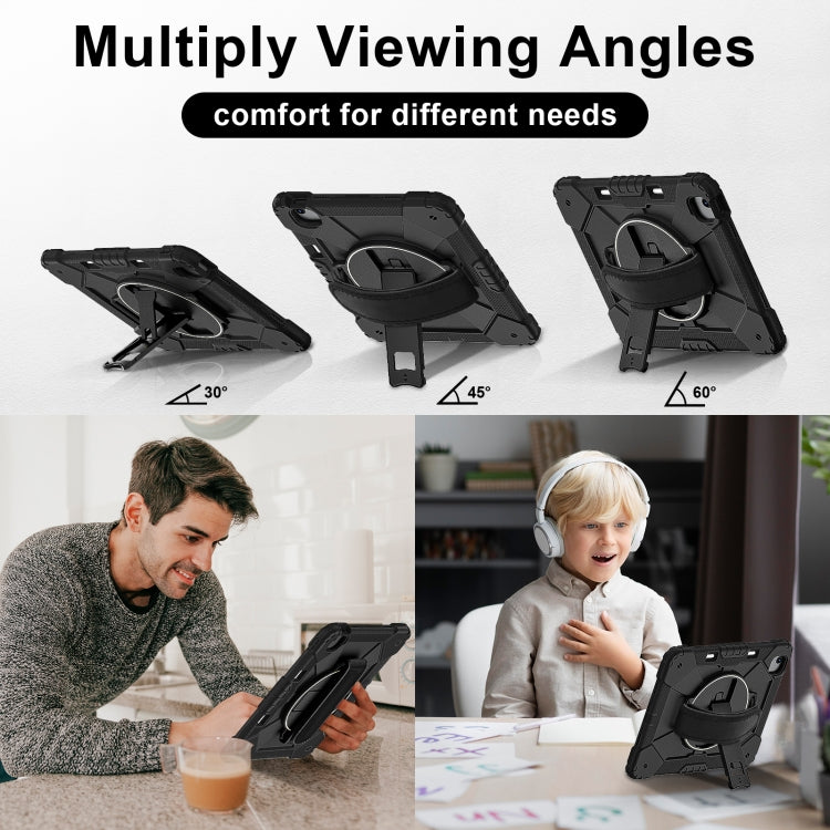For iPad Air 13 2025 / 2024 Contrast Color Robot Silicone Hybrid PC Tablet Case(Black) - iPad Air 13 2025 / 2024 Cases by buy2fix | Online Shopping UK | buy2fix