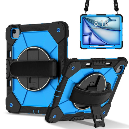 For iPad Air 13 2025 / 2024 Contrast Color Robot Silicone Hybrid PC Tablet Case(Black Blue) - iPad Air 13 2025 / 2024 Cases by buy2fix | Online Shopping UK | buy2fix