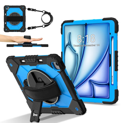 For iPad Air 13 2025 / 2024 Contrast Color Robot Silicone Hybrid PC Tablet Case(Black Blue) - iPad Air 13 2025 / 2024 Cases by buy2fix | Online Shopping UK | buy2fix