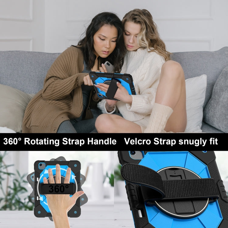 For iPad Air 13 2025 / 2024 Contrast Color Robot Silicone Hybrid PC Tablet Case(Black Blue) - iPad Air 13 2025 / 2024 Cases by buy2fix | Online Shopping UK | buy2fix