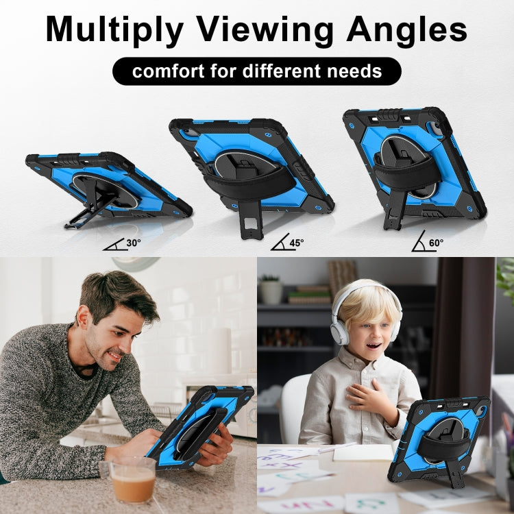 For iPad Air 13 2025 / 2024 Contrast Color Robot Silicone Hybrid PC Tablet Case(Black Blue) - iPad Air 13 2025 / 2024 Cases by buy2fix | Online Shopping UK | buy2fix