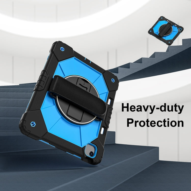 For iPad Air 13 2025 / 2024 Contrast Color Robot Silicone Hybrid PC Tablet Case(Black Blue) - iPad Air 13 2025 / 2024 Cases by buy2fix | Online Shopping UK | buy2fix