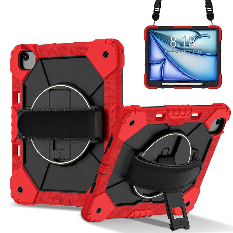 For iPad Air 13 2025 / 2024 Contrast Color Robot Silicone Hybrid PC Tablet Case(Red Black) - iPad Air 13 2025 / 2024 Cases by buy2fix | Online Shopping UK | buy2fix