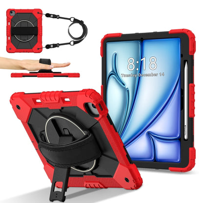 For iPad Air 13 2025 / 2024 Contrast Color Robot Silicone Hybrid PC Tablet Case(Red Black) - iPad Air 13 2025 / 2024 Cases by buy2fix | Online Shopping UK | buy2fix