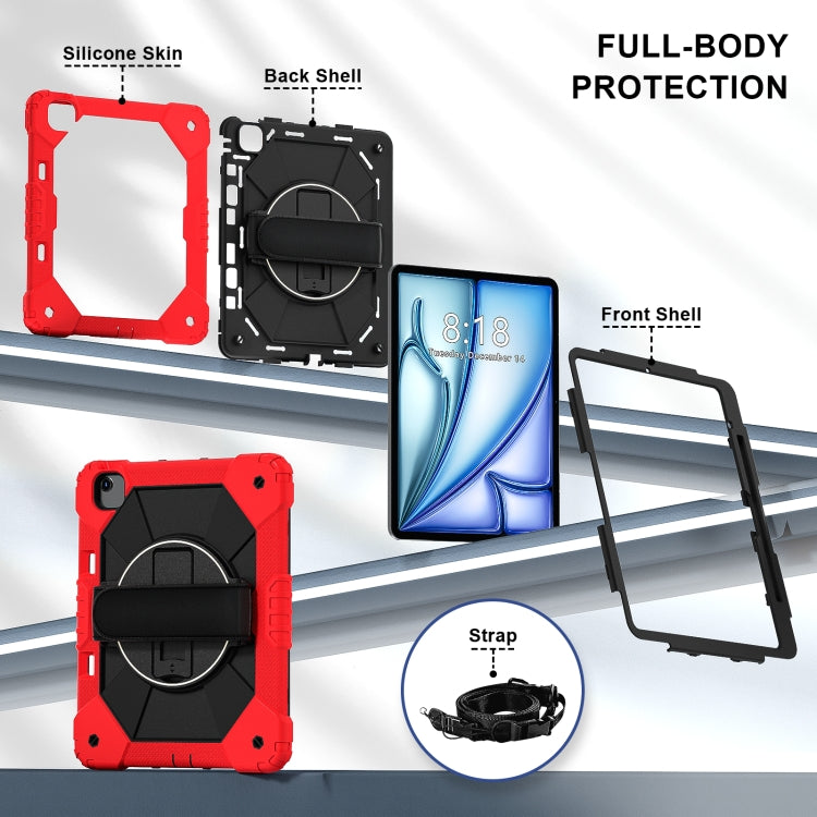 For iPad Air 13 2025 / 2024 Contrast Color Robot Silicone Hybrid PC Tablet Case(Red Black) - iPad Air 13 2025 / 2024 Cases by buy2fix | Online Shopping UK | buy2fix