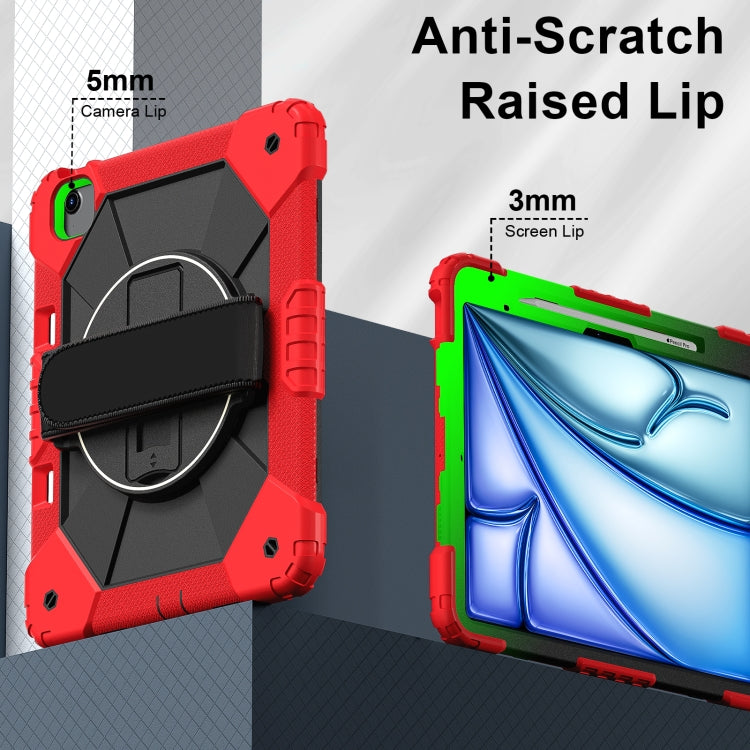 For iPad Air 13 2025 / 2024 Contrast Color Robot Silicone Hybrid PC Tablet Case(Red Black) - iPad Air 13 2025 / 2024 Cases by buy2fix | Online Shopping UK | buy2fix