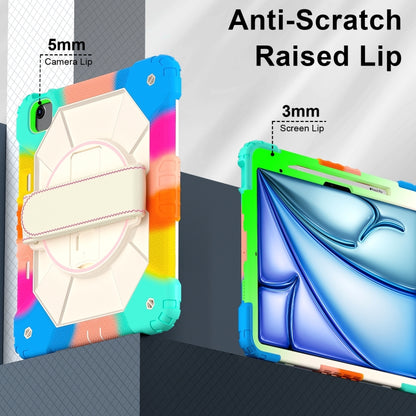 For iPad Air 13 2025 / 2024 Contrast Color Robot Silicone Hybrid PC Tablet Case(Colorful Blue) - iPad Air 13 2025 / 2024 Cases by buy2fix | Online Shopping UK | buy2fix