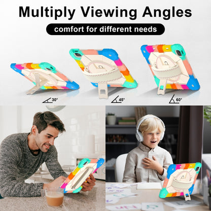 For iPad Air 13 2025 / 2024 Contrast Color Robot Silicone Hybrid PC Tablet Case(Colorful Blue) - iPad Air 13 2025 / 2024 Cases by buy2fix | Online Shopping UK | buy2fix