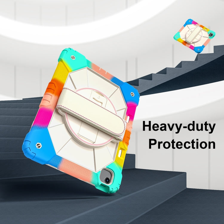 For iPad Air 13 2025 / 2024 Contrast Color Robot Silicone Hybrid PC Tablet Case(Colorful Blue) - iPad Air 13 2025 / 2024 Cases by buy2fix | Online Shopping UK | buy2fix