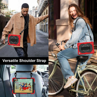 For iPad Pro 9.7 / 9.7 2018 / 2017 Contrast Color Robot Silicone Hybrid PC Tablet Case(Red Black) - iPad 9.7 (2018) & (2017) Cases by buy2fix | Online Shopping UK | buy2fix