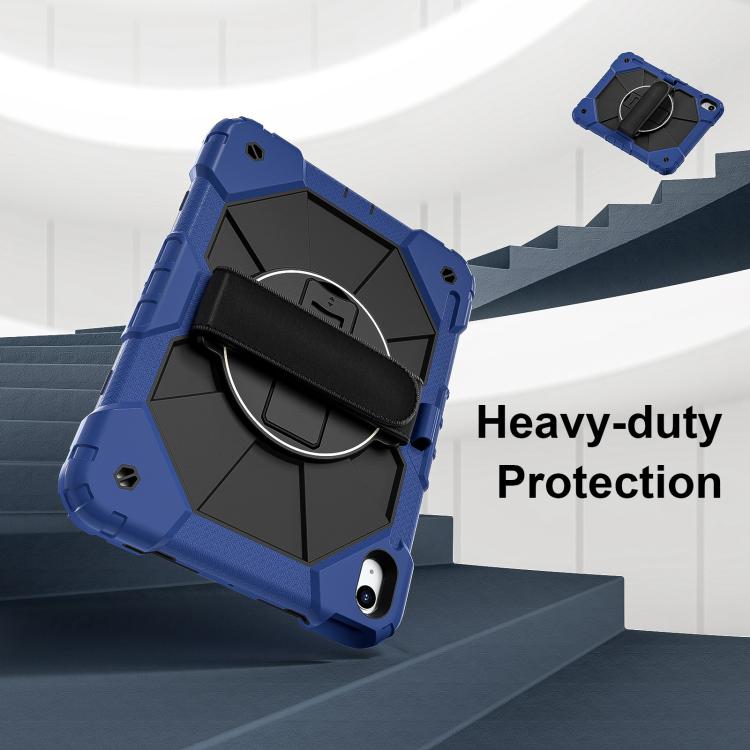 For iPad 2025 / 2022 Contrast Color Robot Silicone Hybrid PC Tablet Case(Navy Black) - iPad 2025 / 2022 Cases by buy2fix | Online Shopping UK | buy2fix