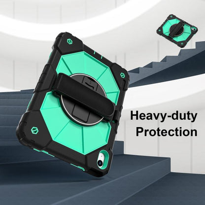 For iPad 2025 / 2022 Contrast Color Robot Silicone Hybrid PC Tablet Case(Black Mint Green) - iPad 2025 / 2022 Cases by buy2fix | Online Shopping UK | buy2fix