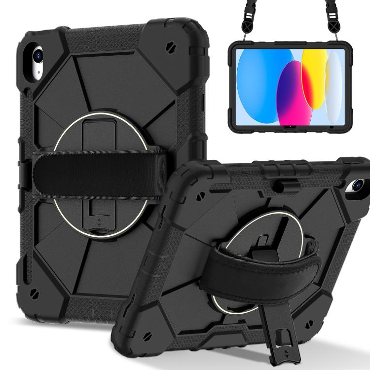 For iPad 2025 / 2022 Contrast Color Robot Silicone Hybrid PC Tablet Case(Black) - iPad 2025 / 2022 Cases by buy2fix | Online Shopping UK | buy2fix