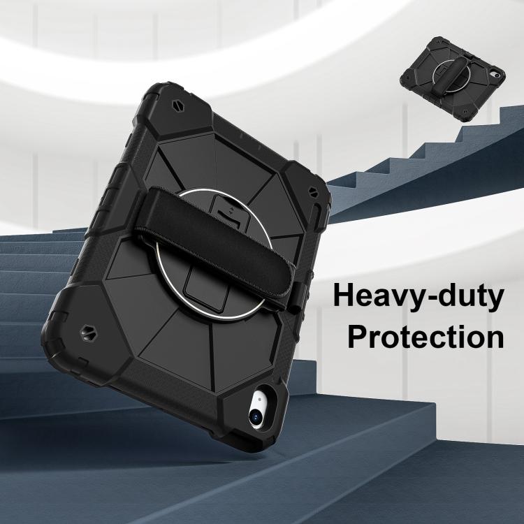 For iPad 2025 / 2022 Contrast Color Robot Silicone Hybrid PC Tablet Case(Black) - iPad 2025 / 2022 Cases by buy2fix | Online Shopping UK | buy2fix