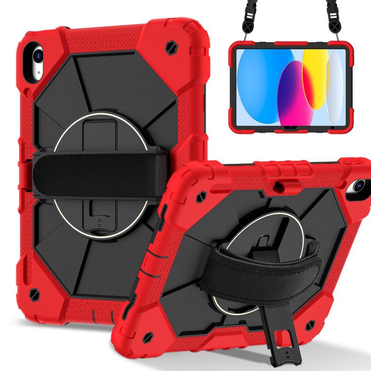 For iPad 2025 / 2022 Contrast Color Robot Silicone Hybrid PC Tablet Case(Red Black) - iPad 2025 / 2022 Cases by buy2fix | Online Shopping UK | buy2fix