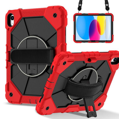 For iPad 2025 / 2022 Contrast Color Robot Silicone Hybrid PC Tablet Case(Red Black) - iPad 2025 / 2022 Cases by buy2fix | Online Shopping UK | buy2fix