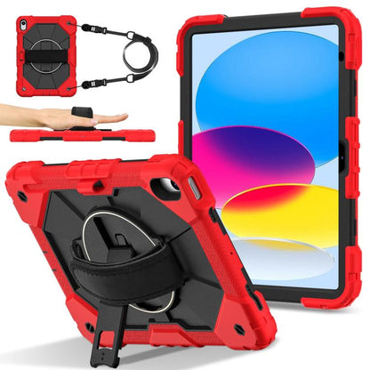 For iPad 2025 / 2022 Contrast Color Robot Silicone Hybrid PC Tablet Case(Red Black) - iPad 2025 / 2022 Cases by buy2fix | Online Shopping UK | buy2fix