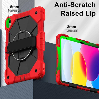 For iPad 2025 / 2022 Contrast Color Robot Silicone Hybrid PC Tablet Case(Red Black) - iPad 2025 / 2022 Cases by buy2fix | Online Shopping UK | buy2fix