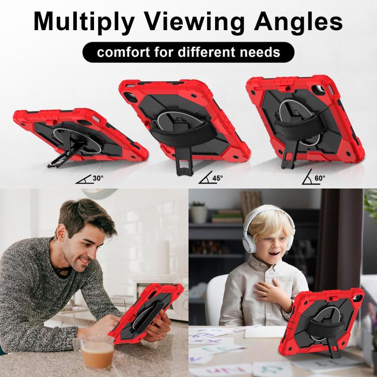 For iPad 2025 / 2022 Contrast Color Robot Silicone Hybrid PC Tablet Case(Red Black) - iPad 2025 / 2022 Cases by buy2fix | Online Shopping UK | buy2fix