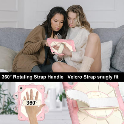 For iPad 2025 / 2022 Contrast Color Robot Silicone Hybrid PC Tablet Case(Rose Gold Beige) - iPad 2025 / 2022 Cases by buy2fix | Online Shopping UK | buy2fix