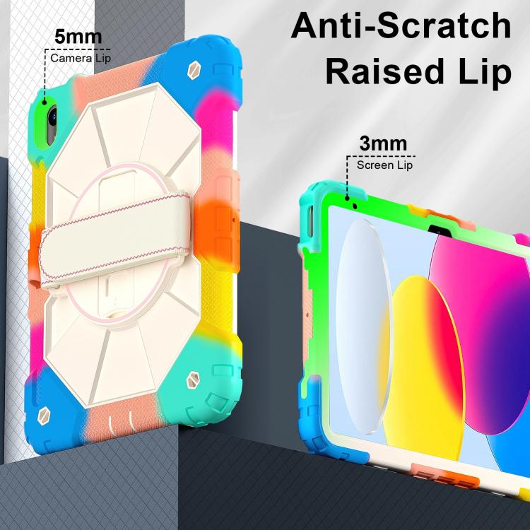 For iPad 2025 / 2022 Contrast Color Robot Silicone Hybrid PC Tablet Case(Colorful Blue) - iPad 2025 / 2022 Cases by buy2fix | Online Shopping UK | buy2fix