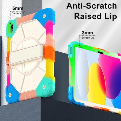 For iPad 2025 / 2022 Contrast Color Robot Silicone Hybrid PC Tablet Case(Colorful Blue) - iPad 2025 / 2022 Cases by buy2fix | Online Shopping UK | buy2fix