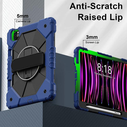 For iPad Air 5 / 4 / Pro 11 Contrast Color Robot Silicone Hybrid PC Tablet Case(Navy Black) - iPad Pro 11 (2022/2021) Cases by buy2fix | Online Shopping UK | buy2fix