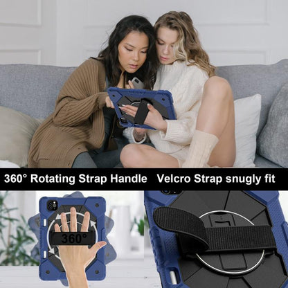 For iPad Air 5 / 4 / Pro 11 Contrast Color Robot Silicone Hybrid PC Tablet Case(Navy Black) - iPad Pro 11 (2022/2021) Cases by buy2fix | Online Shopping UK | buy2fix