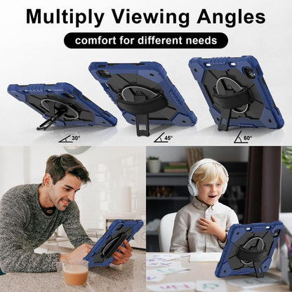 For iPad Air 5 / 4 / Pro 11 Contrast Color Robot Silicone Hybrid PC Tablet Case(Navy Black) - iPad Pro 11 (2022/2021) Cases by buy2fix | Online Shopping UK | buy2fix