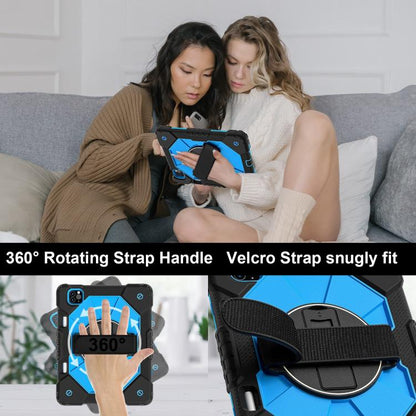 For iPad Air 5 / 4 / Pro 11 Contrast Color Robot Silicone Hybrid PC Tablet Case(Black Blue) - iPad Pro 11 (2022/2021) Cases by buy2fix | Online Shopping UK | buy2fix
