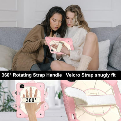 For iPad Air 5 / 4 / Pro 11 Contrast Color Robot Silicone Hybrid PC Tablet Case(Rose Gold Beige) - iPad Pro 11 (2022/2021) Cases by buy2fix | Online Shopping UK | buy2fix