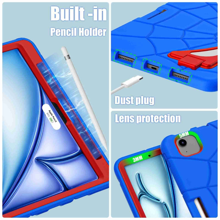 For iPad Air 11 2025 / 2024 Silicone + PC Shockproof Protective Tablet Case(Blue Red) - iPad Air 11 2025 / 2024 Cases by buy2fix | Online Shopping UK | buy2fix