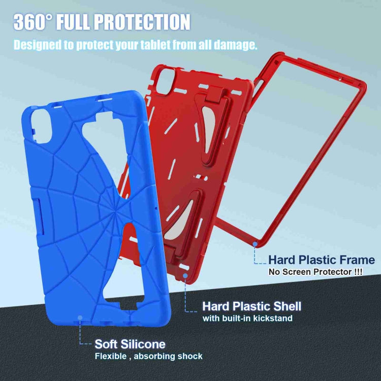 For iPad Air 11 2025 / 2024 Silicone + PC Shockproof Protective Tablet Case(Blue Red) - iPad Air 11 2025 / 2024 Cases by buy2fix | Online Shopping UK | buy2fix