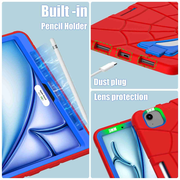 For iPad Air 11 2025 / 2024 Silicone + PC Shockproof Protective Tablet Case(Red Blue) - iPad Air 11 2025 / 2024 Cases by buy2fix | Online Shopping UK | buy2fix