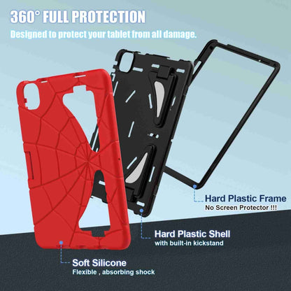 For iPad Air 11 2025 / 2024 Silicone + PC Shockproof Protective Tablet Case(Red Black) - iPad Air 11 2025 / 2024 Cases by buy2fix | Online Shopping UK | buy2fix