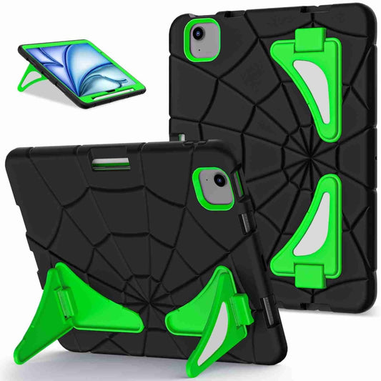For iPad Air 11 2025 / 2024 Silicone + PC Shockproof Protective Tablet Case(Black Green) - iPad Air 11 2025 / 2024 Cases by buy2fix | Online Shopping UK | buy2fix